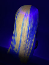Load image into Gallery viewer, 911 Custom Colored Lace Front Wig (Large Cap, Mirror Split Dye Half Neon Citrus/Half Mint, 24 inch length) READY TO SHIP