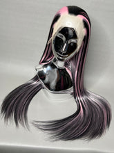 Load image into Gallery viewer, VAMPIRE HEART Custom Colored Lace Front Wig (Large Cap, 13x3 Lace Front, Black w/Pastel Pink Hi Lights) MADE TO ORDER