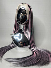 Load image into Gallery viewer, VAMPIRE HEART Custom Colored Lace Front Wig (Large Cap, 13x3 Lace Front, Black w/Pastel Pink Hi Lights) MADE TO ORDER