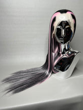 Load image into Gallery viewer, VAMPIRE HEART Custom Colored Lace Front Wig (Large Cap, 13x3 Lace Front, Black w/Pastel Pink Hi Lights) MADE TO ORDER