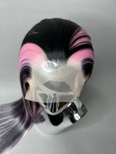 Load image into Gallery viewer, VAMPIRE HEART Custom Colored Lace Front Wig (Large Cap, 13x3 Lace Front, Black w/Pastel Pink Hi Lights) MADE TO ORDER