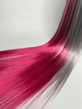 Load image into Gallery viewer, SCARLET SECRET Custom Colored Lace Front Wig (Large Cap, Mirror Split Dye Half Maroon/Half Dark Grey, 24 inch length) READY TO SHIP