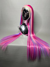 Load image into Gallery viewer, PINK VENOM Custom Colored Lace Front Wig (Large Cap, Pink/Purple Rainbow, 30” & 40” Length) READY TO SHIP