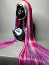 Load image into Gallery viewer, PINK VENOM Custom Colored Lace Front Wig (Large Cap, Pink/Purple Rainbow, 30” & 40” Length) READY TO SHIP