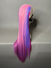 Load image into Gallery viewer, PINK VENOM Custom Colored Lace Front Wig (Large Cap, Pink/Purple Rainbow, 30” & 40” Length) READY TO SHIP