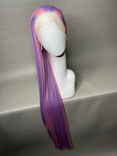 Load image into Gallery viewer, TINKY WINKY Custom Colored Lace Front Wig (Large Cap, 13x3 Lace Front, Lavender w/Pastel Pink Hi Lights) MADE TO ORDER