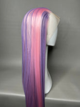 Load image into Gallery viewer, TINKY WINKY Custom Colored Lace Front Wig (Large Cap, 13x3 Lace Front, Lavender w/Pastel Pink Hi Lights) MADE TO ORDER