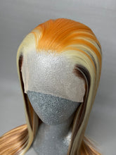 Load image into Gallery viewer, ACT NATURAL Custom Colored Lace Front Wig (Large Cap, Blonde 613 w/Brown & Ginger Low Lights, 24 inch length) READY TO SHIP