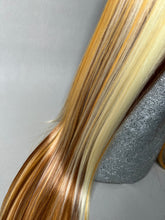 Load image into Gallery viewer, ACT NATURAL Custom Colored Lace Front Wig (Large Cap, Blonde 613 w/Brown & Ginger Low Lights, 24 inch length) READY TO SHIP