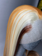 Load image into Gallery viewer, ACT NATURAL Custom Colored Lace Front Wig (Large Cap, Blonde 613 w/Brown & Ginger Low Lights, 24 inch length) READY TO SHIP