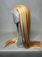 Load image into Gallery viewer, ACT NATURAL Custom Colored Lace Front Wig (Large Cap, Blonde 613 w/Brown & Ginger Low Lights, 24 inch length) READY TO SHIP