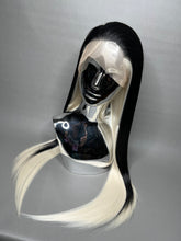 Load image into Gallery viewer, NARCISSA Synthetic Lace Front Wig (Large Cap, 13x3 Lace Front, Platinum Blonde w/Black Skunk Lowlight) MADE TO ORDER