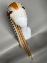 Load image into Gallery viewer, ACT NATURAL Custom Colored Lace Front Wig (Large Cap, 13x4 lace front, Platinum Blonde w/Brown & Ash Blonde Lowlights) MADE TO ORDER