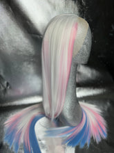 Load image into Gallery viewer, TRANSCEND Custom Colored Lace Front Wig (Large Cap, Chunky Hi-Light Style White/Pastel Pink/Baby Blue, 13x3 lace front, 30 inch length) MADE TO ORDER 2-3 MONTH ESTIMATED TURNAROUND