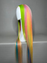 Load image into Gallery viewer, SOUR PATCH Custom Colored HUMAN HAIR Lace Front Wig (Large Cap, 13x4 lace front, 40 inch length) MADE TO ORDER 2-4 Week Estimated Turnaround Timeframe