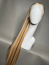 Load image into Gallery viewer, ACT NATURAL Custom Colored Lace Front Wig (Large Cap, 13x4 lace front, Platinum Blonde w/Brown & Ash Blonde Lowlights) MADE TO ORDER