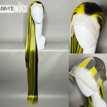 Load image into Gallery viewer, WARNING XXX (XL- Extra Long Version) Custom Colored Lace Front Wig (Large Cap, 13x4 lace front, 50 inch length) READY TO SHIP
