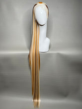Load image into Gallery viewer, ACT NATURAL Custom Colored Lace Front Wig (Large Cap, 13x4 lace front, Platinum Blonde w/Brown & Ash Blonde Lowlights) MADE TO ORDER