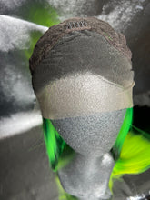 Load image into Gallery viewer, NEON SHADOW Lace Front Wig (large Cap, zig zag ombre black/neon green, 30 inch length) READY TO SHIP LIMITED STOCK