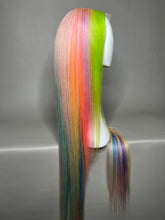 Load image into Gallery viewer, SOUR PATCH Custom Colored HUMAN HAIR Lace Front Wig (Large Cap, 13x4 lace front, 40 inch length) MADE TO ORDER 2-4 Week Estimated Turnaround Timeframe