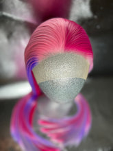 Load image into Gallery viewer, PINK VENOM Custom Colored Lace Front Wig (Large Cap, PINK Rainbow, 13x3 lace front, 30 inch length) MADE TO ORDER
