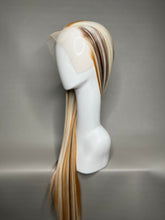 Load image into Gallery viewer, ACT NATURAL Custom Colored Lace Front Wig (Large Cap, 13x4 lace front, Platinum Blonde w/Brown & Ash Blonde Lowlights) MADE TO ORDER