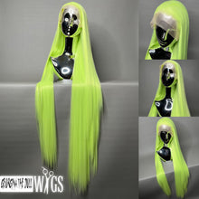 Load image into Gallery viewer, SOUR LIME Custom Colored Lace Front Wig (Large Cap, 40 inch length) READY TO SHIP
