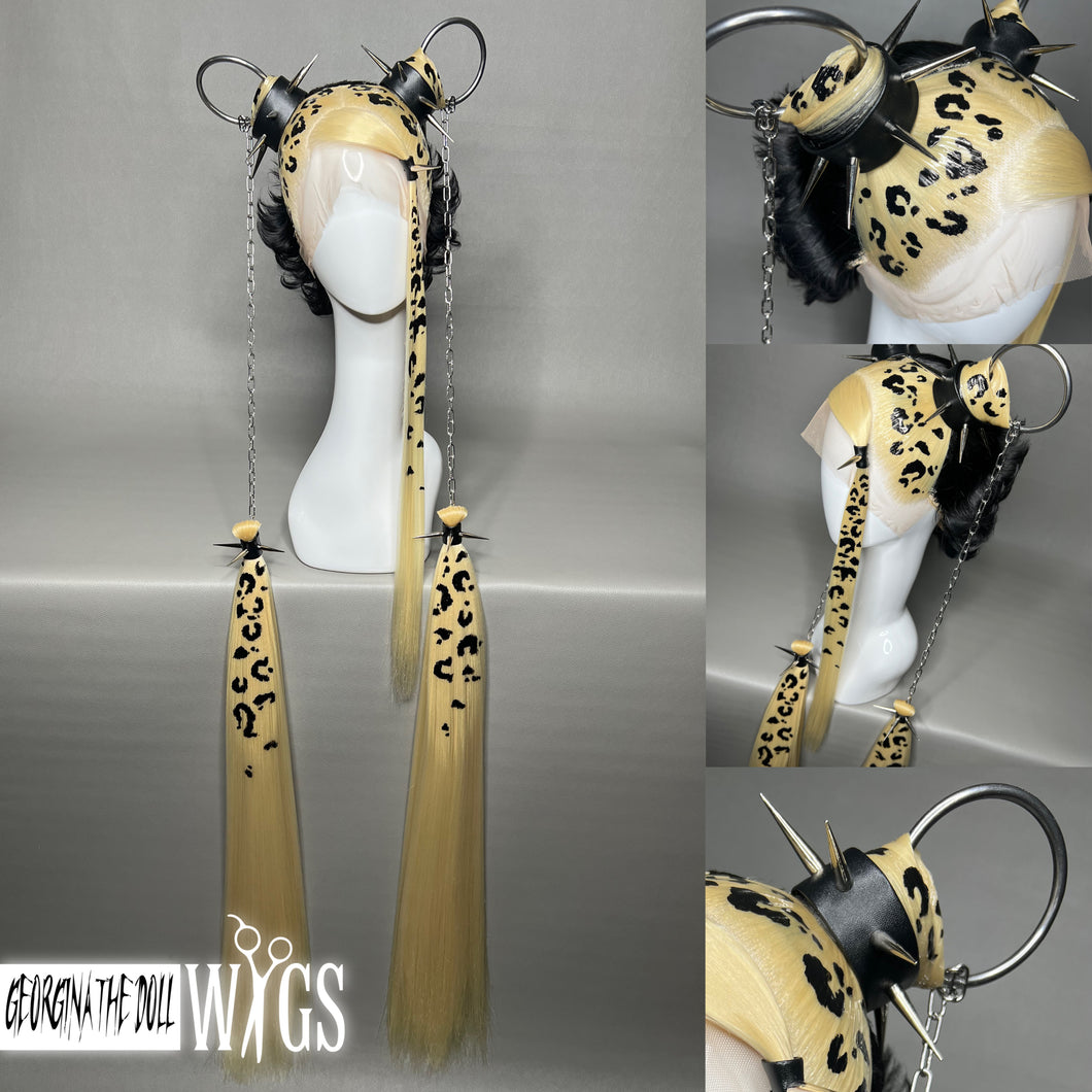 CHEETAH XION: MADE TO ORDER GeorginatheDollWigs Custom Styled Wig (READ DESCRIPTION FOR TURNAROUND)