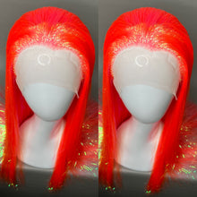 Load image into Gallery viewer, RYUKIN Custom Colored Lace Front Wig (Medium Cap, Orange Tinsel, 24 inch length) READY TO SHIP
