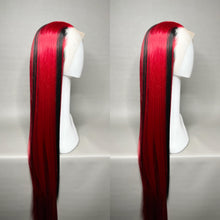 Load image into Gallery viewer, XXXPLICIT Custom Colored Lace Front Wig (Large Cap, Black w/Red Hi Lights, 40 inch length) READY TO SHIP
