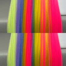 Load image into Gallery viewer, KAWAII QT Custom Colored Lace Front Wig (Large Cap, Split Dye Half Bubble Gum Pink/Half Pastel Rainbow, 40 inch length) READY TO SHIP
