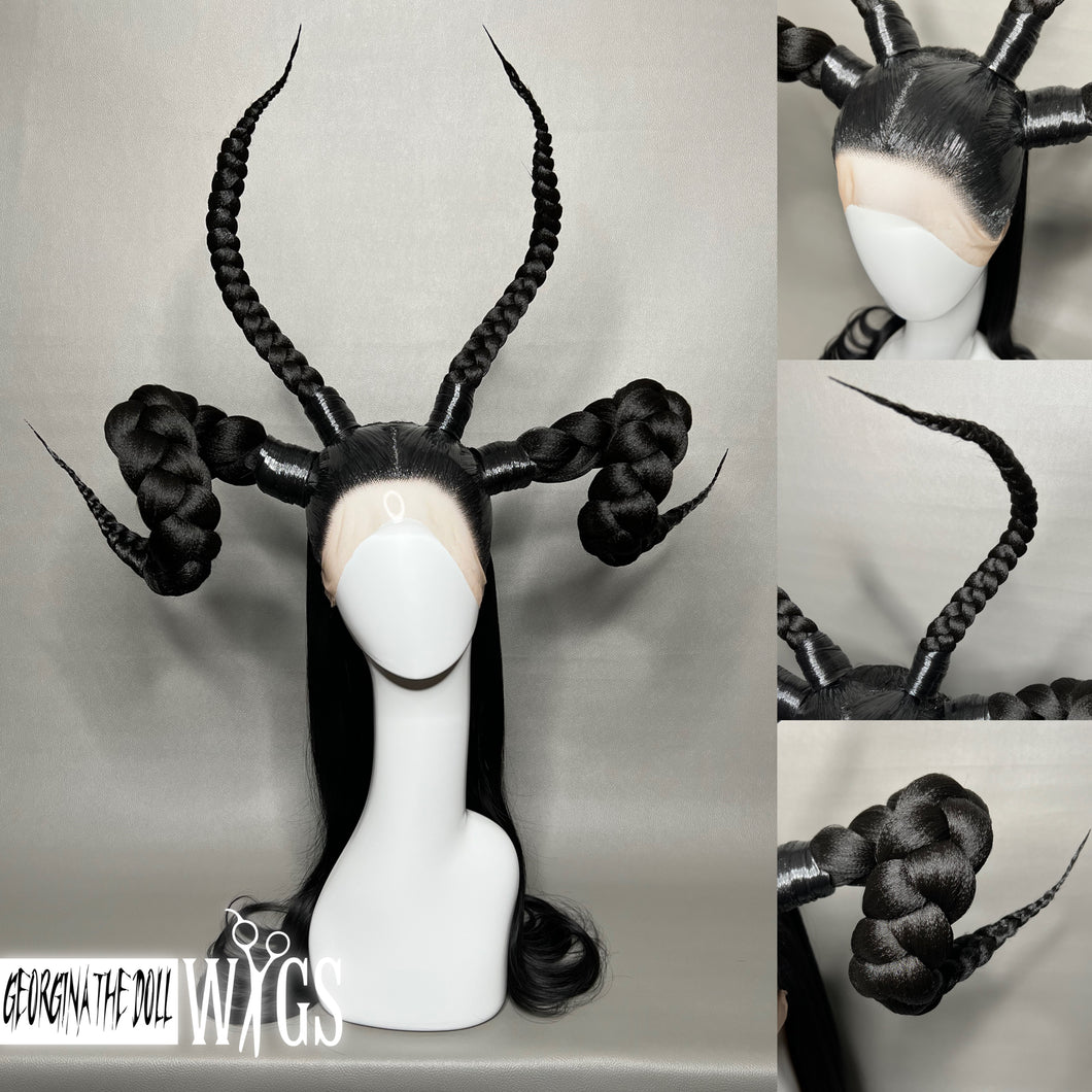 BÆPHOMET X: MADE TO ORDER GeorginatheDollWigs Custom Styled Wig (READ DESCRIPTION FOR TURNAROUND)