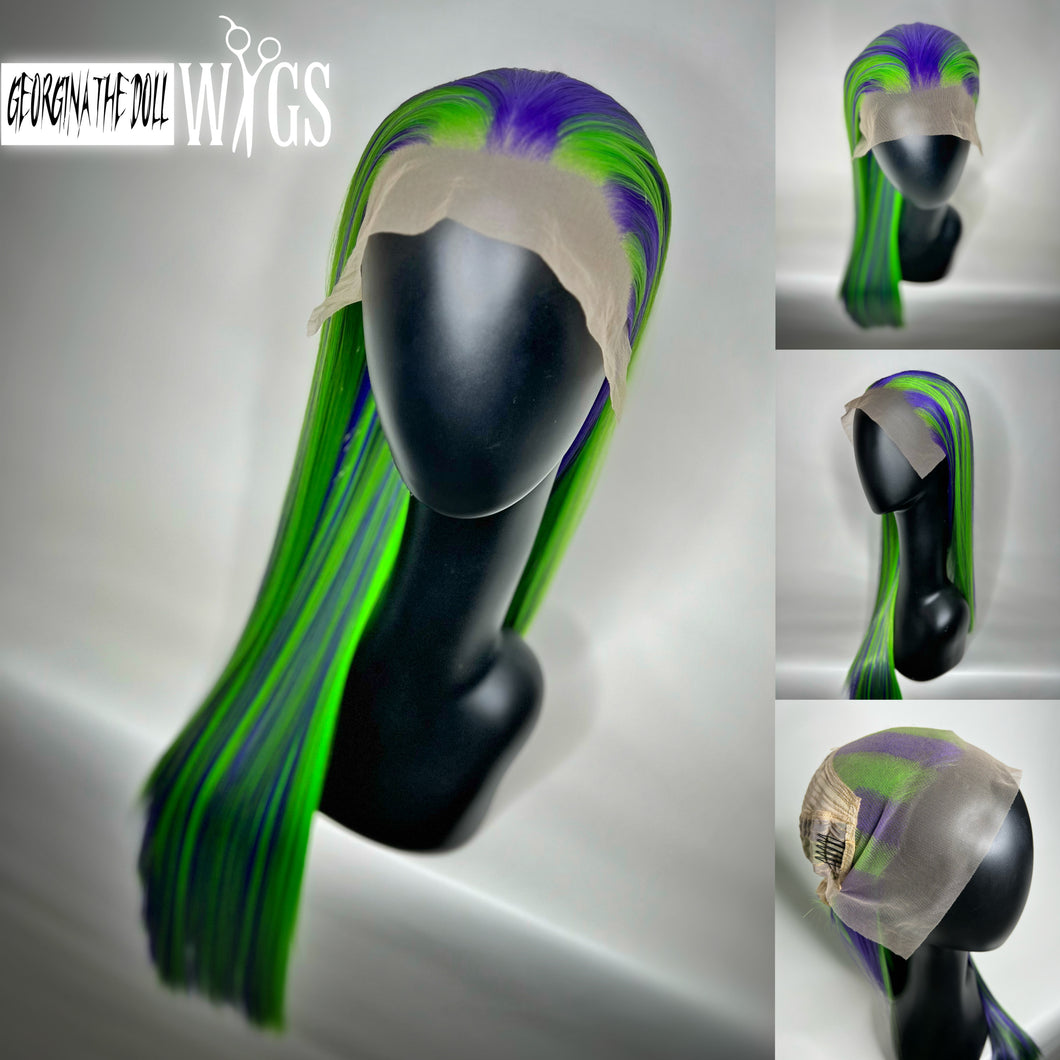 SOUR CANDY Custom Colored Lace Front Wig (Large Cap, 13x4 lace front, 30 inch length) READY TO SHIP