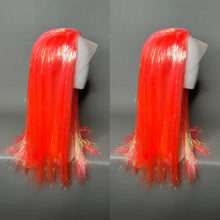 Load image into Gallery viewer, RYUKIN Custom Colored Lace Front Wig (Medium Cap, Orange Tinsel, 24 inch length) READY TO SHIP
