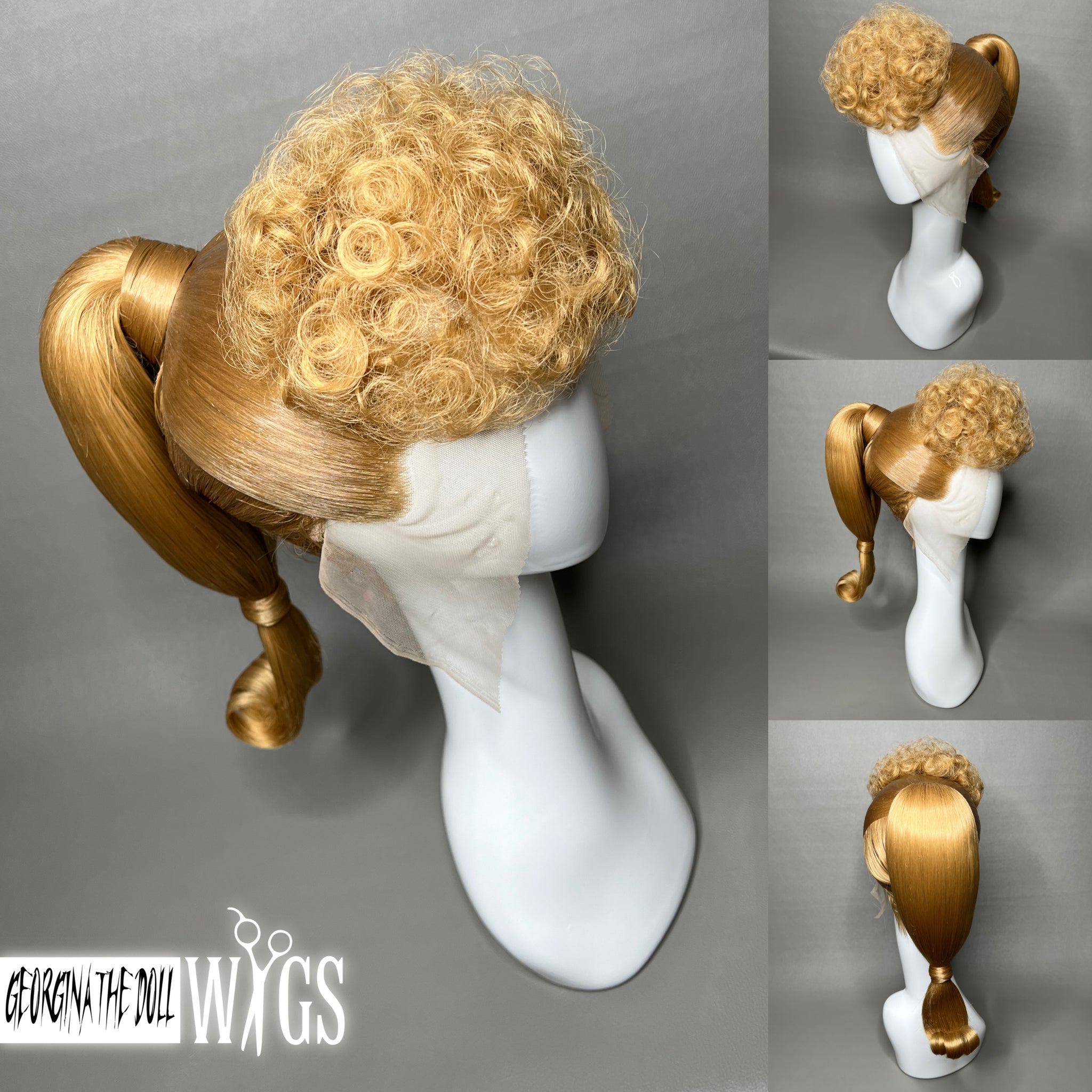 1 PONYTAIL BARBIE MADE TO ORDER GeorginatheDollWigs Custom Styled Wig READ DESCRIPTION FOR TURNAROUND