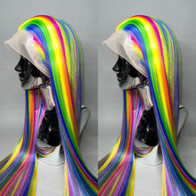 Load image into Gallery viewer, CRAYOLAHOLIC Custom Colored Lace Front Wig (Large Cap, 26 inch length) READY TO SHIP
