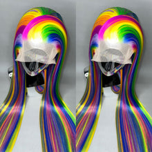 Load image into Gallery viewer, CRAYOLAHOLIC Custom Colored Lace Front Wig (Large Cap, 26 inch length) READY TO SHIP

