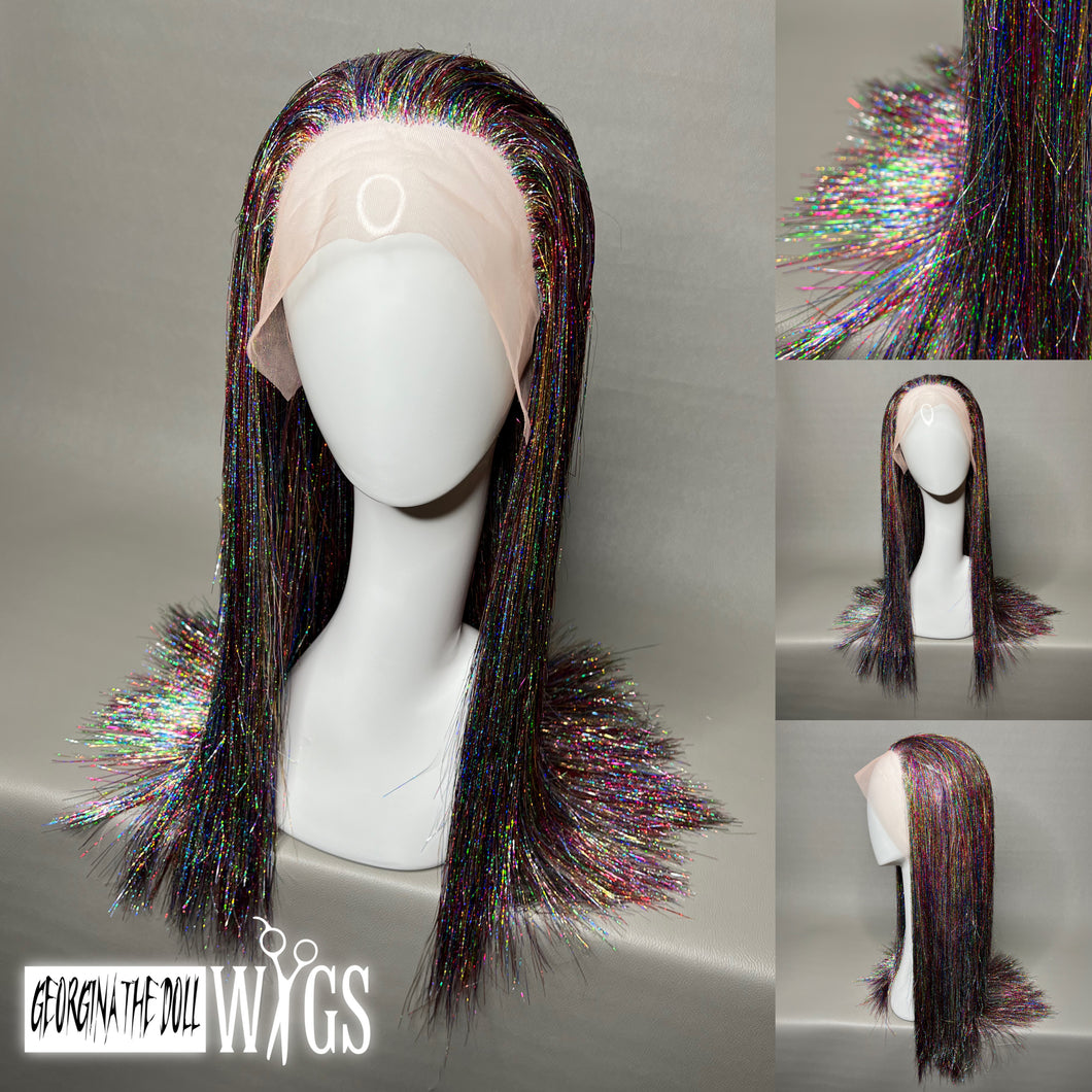 TWILIGHT Custom Colored Lace Front Wig (Medium Cap, Dark Tinsel, 24 inch length) READY TO SHIP