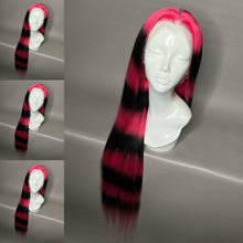 Load image into Gallery viewer, PINK N’ INK Custom Colored HUMAN HAIR Lace Front Wig (Large Cap, 13x6 lace front, 40 inch length) MADE TO ORDER 2-4 Week Estimated Turnaround Timeframe
