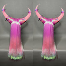 Load image into Gallery viewer, LOVE THE DEMON: MADE TO ORDER GeorginatheDollWigs Custom Styled Wig (READ DESCRIPTION FOR TURNAROUND)
