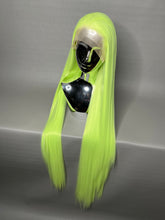 Load image into Gallery viewer, SOUR LIME Custom Colored Lace Front Wig (Large Cap, 40 inch length) READY TO SHIP
