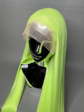 Load image into Gallery viewer, SOUR LIME Custom Colored Lace Front Wig (Large Cap, 40 inch length) READY TO SHIP
