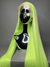 Load image into Gallery viewer, SOUR LIME Custom Colored Lace Front Wig (Large Cap, 40 inch length) READY TO SHIP
