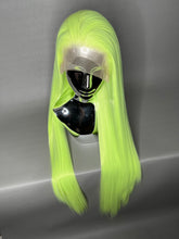 Load image into Gallery viewer, SOUR LIME Custom Colored Lace Front Wig (Large Cap, 40 inch length) READY TO SHIP
