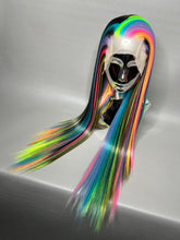 Load image into Gallery viewer, TECHNICOLOR Custom Colored Lace Front Wig (Large Cap, 13x3 Lace Front, Half Black/Rainbow) MADE TO ORDER
