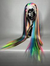 Load image into Gallery viewer, TECHNICOLOR Custom Colored Lace Front Wig (Large Cap, 13x3 Lace Front, Half Black/Rainbow) MADE TO ORDER

