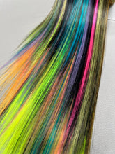 Load image into Gallery viewer, TECHNICOLOR Custom Colored Lace Front Wig (Large Cap, 13x3 Lace Front, Half Black/Rainbow) MADE TO ORDER
