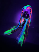 Load image into Gallery viewer, TECHNICOLOR Custom Colored Lace Front Wig (Large Cap, 13x3 Lace Front, Half Black/Rainbow) MADE TO ORDER
