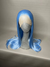 Load image into Gallery viewer, BLEU SERENITY Custom Colored Lace Front Wig (Large Cap, Pastel Blue, 24 inch length) READY TO SHIP
