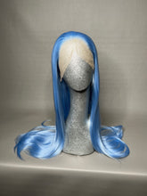 Load image into Gallery viewer, BLEU SERENITY Custom Colored Lace Front Wig (Large Cap, Pastel Blue, 24 inch length) READY TO SHIP
